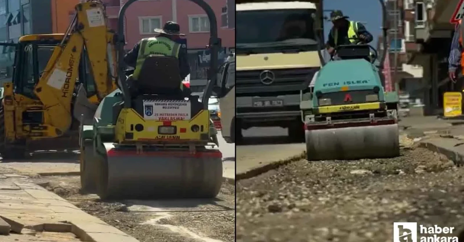 HABER ANKARA- KAHRAMANKAZAN BELEDİYESİ CADDE VE YOLLARI YENİLİYOR!