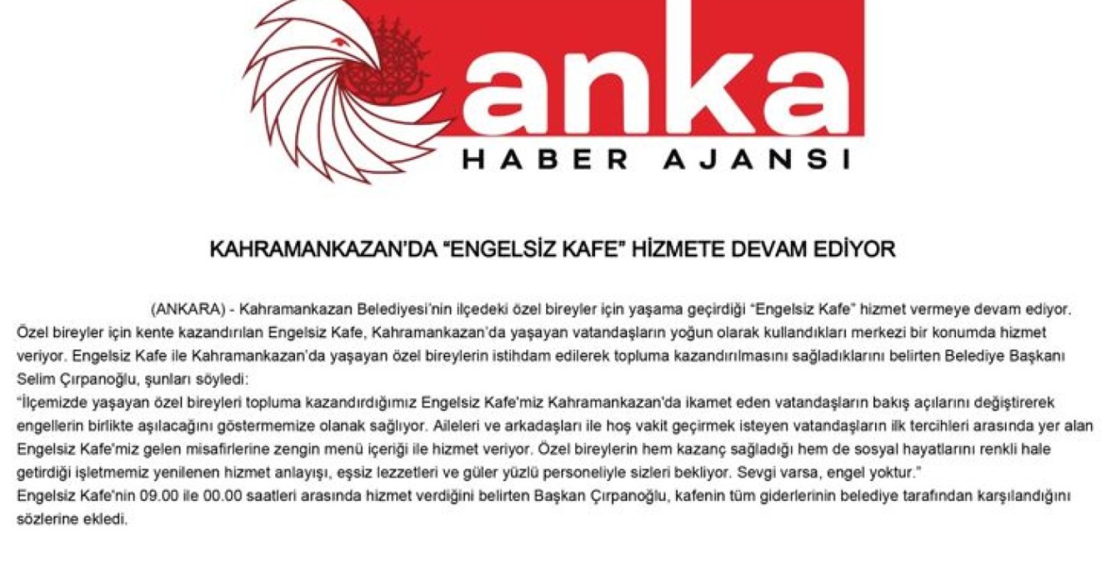 ANKA HABER- KAHRAMANKAZAN BELEDİYESİ EKİPLERİNDEN YEŞİL ALAN MESAİSİ